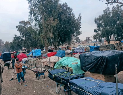 Handcart vendors in Khost city demand allocation of suitable location