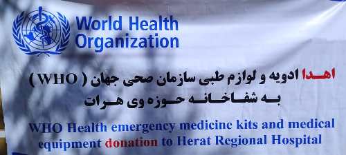 WHO provides assistance to Herat zonal hospital 