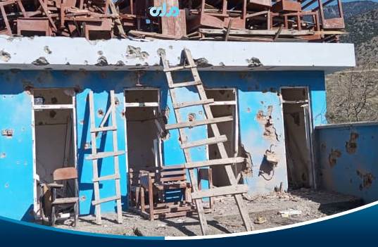 Central school of Kunar’s Dangam district destroyed by firing of Pakistani forces 