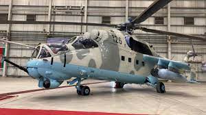 Afghan engineers repair Mi17 Russian helicopter