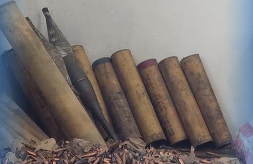Weapons recovered from houses of former military officials 